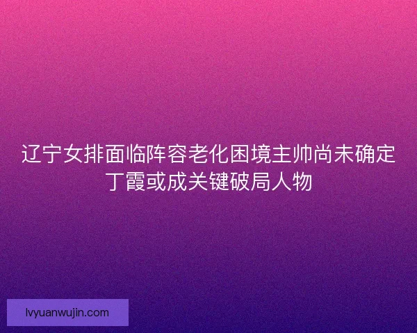 辽宁女排面临阵容老化困境主帅尚未确定丁霞或成关键破局人物