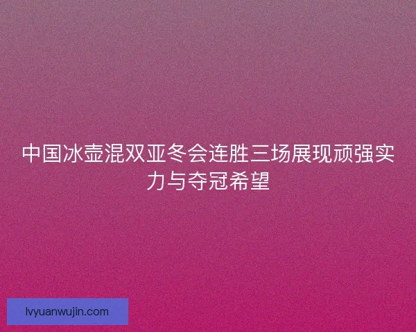 中国冰壶混双亚冬会连胜三场展现顽强实力与夺冠希望